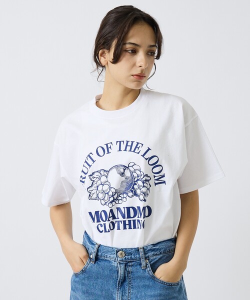 FRUIT OF THE LOOM（フルーツオブザルーム）の「【MOANDMO CLOHING × FRUIT OF THE LOOM】限定コラボレーションTシャツ/ユニセックス（Tシャツ/カットソー・メンズ・ネイビー/ホワイト/ブラック・M/L/XL）」の11枚目の写真