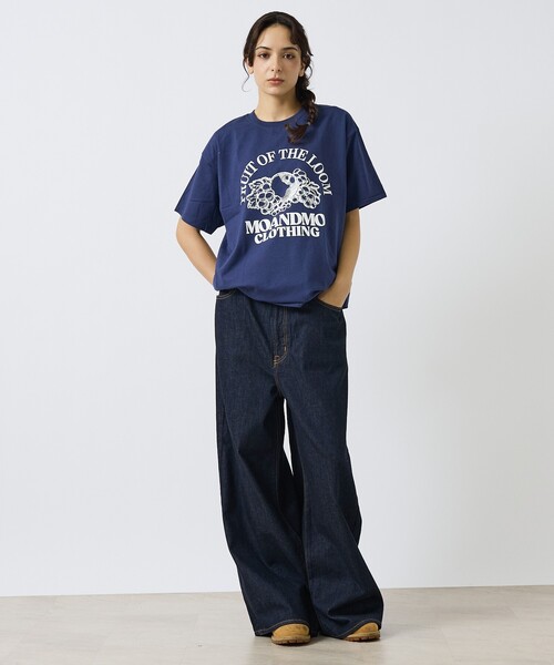 FRUIT OF THE LOOM（フルーツオブザルーム）の「【MOANDMO CLOHING × FRUIT OF THE LOOM】限定コラボレーションTシャツ/ユニセックス（Tシャツ/カットソー・メンズ・ネイビー/ホワイト/ブラック・M/L/XL）」の19枚目の写真