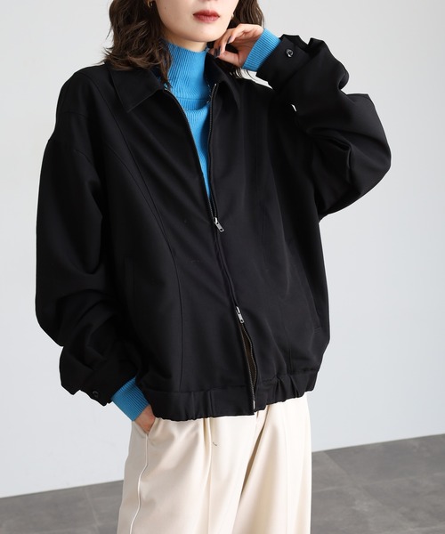 SUGGESTION(サジェッション)の「SUGGESTION ZIPUPブルゾン(ブルゾン・メンズ・ブラック系/ブラウン/ブラック/ブルー・M/L)」の2枚目の写真