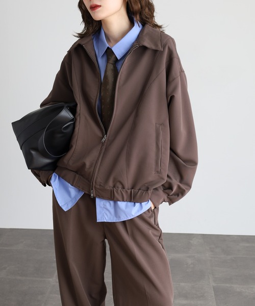 SUGGESTION(サジェッション)の「SUGGESTION ZIPUPブルゾン(ブルゾン・メンズ・ブラック系/ブラウン/ブラック/ブルー・M/L)」の9枚目の写真