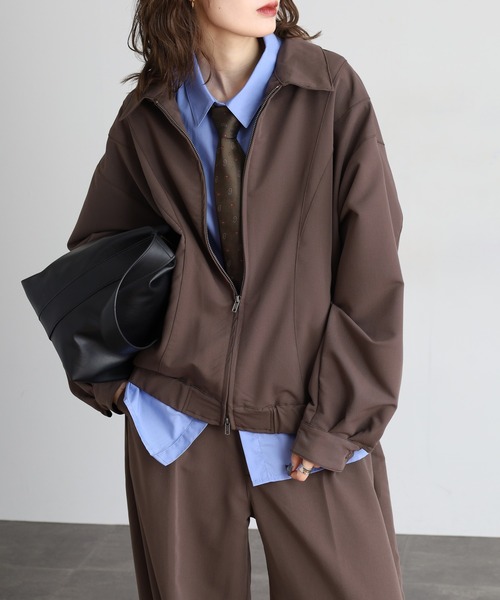 SUGGESTION(サジェッション)の「SUGGESTION ZIPUPブルゾン(ブルゾン・メンズ・ブラック系/ブラウン/ブラック/ブルー・M/L)」の7枚目の写真