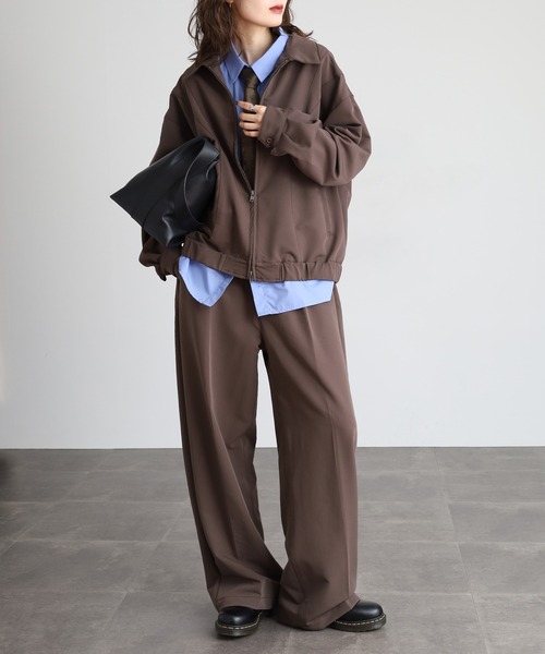 SUGGESTION(サジェッション)の「SUGGESTION ZIPUPブルゾン(ブルゾン・メンズ・ブラック系/ブラウン/ブラック/ブルー・M/L)」の11枚目の写真