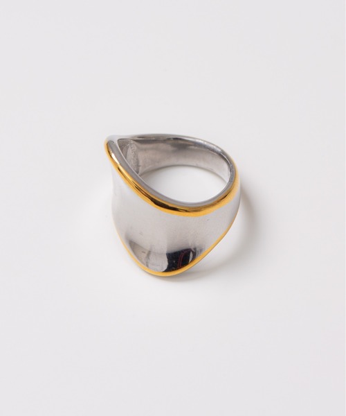 LINFA　（リンファ）の「ステンレス　ニュアンスラインリング（リング・レディース・シルバー/シルバー×ゴールド・#7）」の5枚目の写真