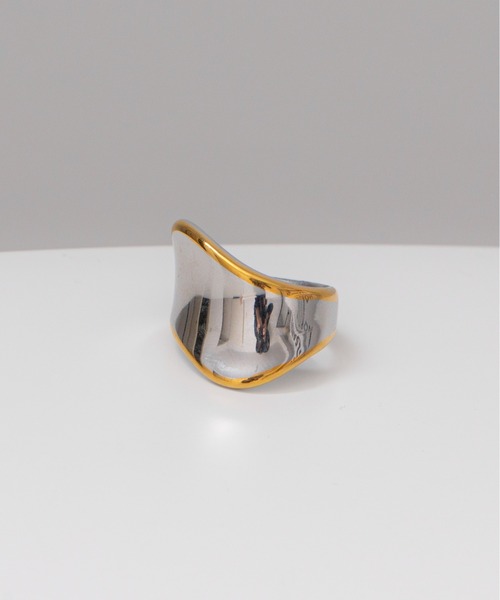 LINFA　（リンファ）の「ステンレス　ニュアンスラインリング（リング・レディース・シルバー/シルバー×ゴールド・#7）」の7枚目の写真