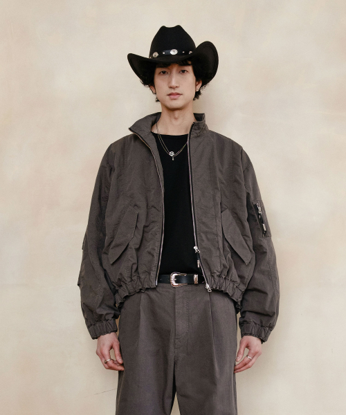 MEN IN JUNGLE(マンインジャングル)の「M-25クリースボンバージャケット - グレー(ブルゾン・メンズ・その他・LARGE/X-LARGE)」の1枚目の写真