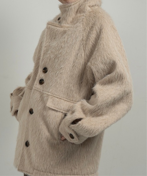lawgy(ラウジー)の「2way shaggy random button coat / 2wayシャギーランダムボタンコート(その他アウター・レディース・ホワイト/ベージュ/ミックスグレー・FREE)」の12枚目の写真