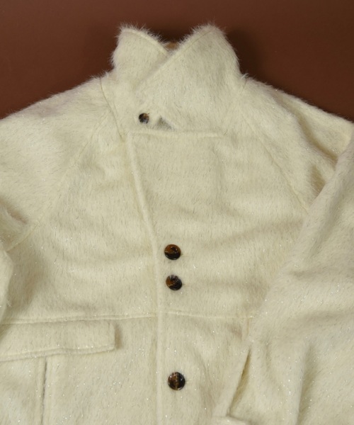 lawgy(ラウジー)の「2way shaggy random button coat / 2wayシャギーランダムボタンコート(その他アウター・レディース・ホワイト/ベージュ/ミックスグレー・FREE)」の18枚目の写真