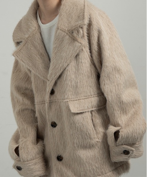 セール】2way shaggy random button coat / 2wayシャギーランダム