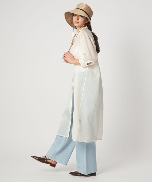 green label relaxing（グリーンレーベルリラクシング）の「【別注】＜コカゲル＞ シートワイド ハット UVカット（ハット・レディース・ナチュラル/モカ/ブラック・L/M）」の5枚目の写真