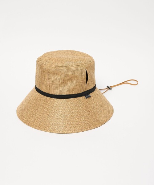 green label relaxing（グリーンレーベルリラクシング）の「【別注】＜コカゲル＞ シートワイド ハット UVカット（ハット・レディース・ナチュラル/モカ/ブラック・L/M）」の8枚目の写真