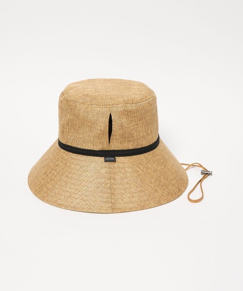 green label relaxing（グリーンレーベルリラクシング）の「【別注】＜コカゲル＞ シートワイド ハット UVカット（ハット・レディース・ナチュラル/モカ/ブラック・L/M）」の10枚目の写真