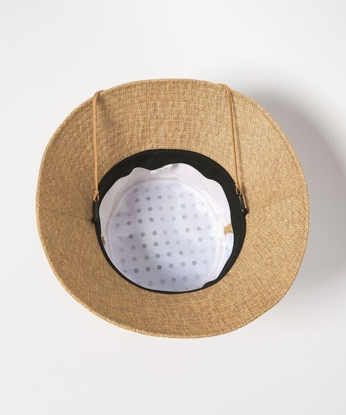 green label relaxing（グリーンレーベルリラクシング）の「【別注】＜コカゲル＞ シートワイド ハット UVカット（ハット・レディース・ナチュラル/モカ/ブラック・L/M）」の13枚目の写真