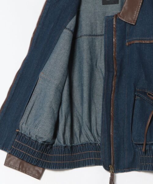 one way(ワンウェイ)の「パイピングブルゾン(テーラードジャケット・レディース・ブルー/ベージュ・FREE)」の21枚目の写真