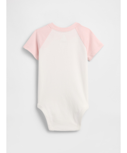 GAP(ギャップ)の「オーガニックコットン GAPロゴ ラグランスリーブ ボディスーツ (ベビー)(ロンパース・キッズ・ピンク/ブルー・50cm/60cm/70cm/80cm/90cm)」の3枚目の写真
