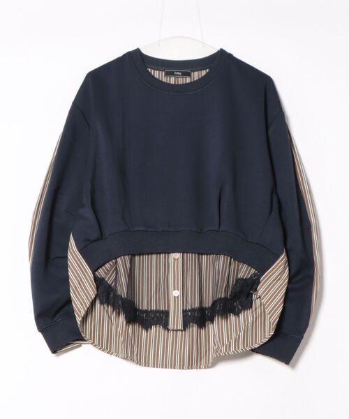 Pt18kg(プラチナイチハチキログラム)の「アシメヘム レイヤードデザイントップス(その他トップス・レディース・ネイビー/ブラック/グレー・FREE)」の3枚目の写真