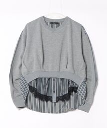 アシメヘム レイヤードデザイントップス