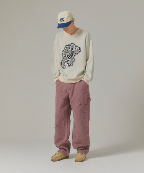 LMCの「WASHED DOUBLE KNEE WORK PANTS dark brown(その他パンツ・レディース・その他・S/M/L)」の2枚目の写真