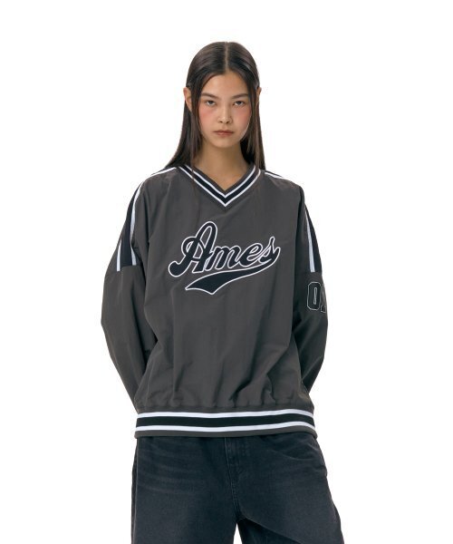 AMESWORLDWIDE（アメスワールドワイド）の「NYLON HOCKEY JERSEY CHARCOAL (AM2ESUM480A)（スウェット・レディース・その他・FREE）」の2枚目の写真