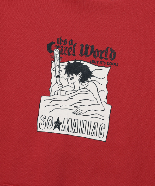NICE GHOST CLUB(ナイスゴーストクラブ)の「RESTLESS SLEEPING HOODIE_RED(NG2EFUM414A)(パーカー・レディース・レッド・S/M/L)」の4枚目の写真
