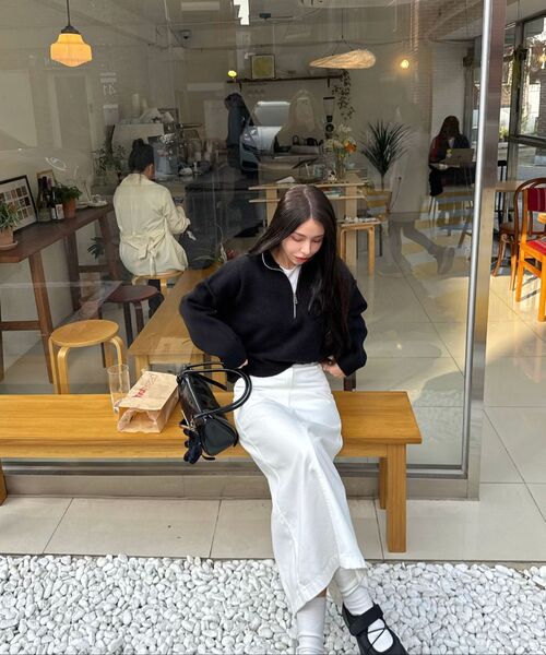 MUSINSA STANDARD WOMAN（ムシンサスタンダードウーマン）の「ウィメンズ CP マキシスカート [ホワイト]（スカート・レディース・その他・LARGE/MEDIUM/SMALL/X-SMALL/X-LARGE）」の13枚目の写真