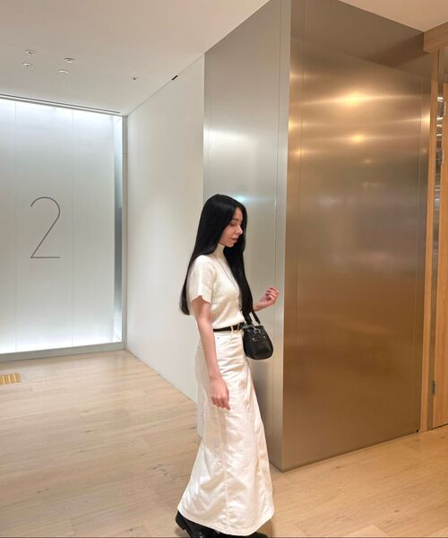 MUSINSA STANDARD WOMAN（ムシンサスタンダードウーマン）の「ウィメンズ CP マキシスカート [ホワイト]（スカート・レディース・その他・LARGE/MEDIUM/SMALL/X-SMALL/X-LARGE）」の14枚目の写真