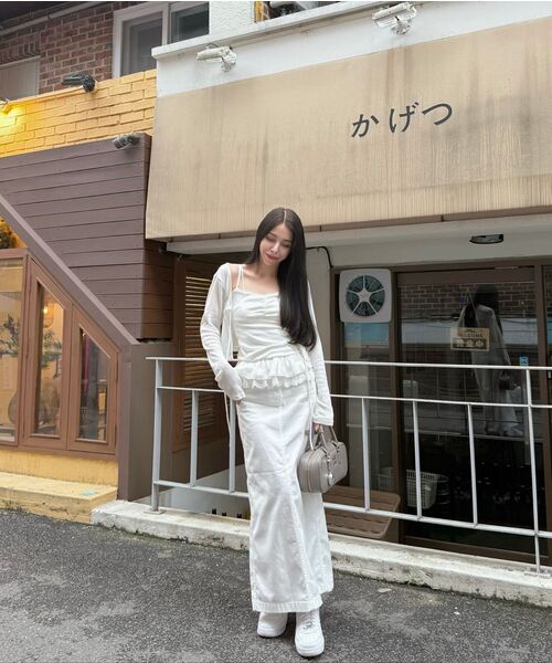 MUSINSA STANDARD WOMAN（ムシンサスタンダードウーマン）の「ウィメンズ CP マキシスカート [ホワイト]（スカート・レディース・その他・LARGE/MEDIUM/SMALL/X-SMALL/X-LARGE）」の12枚目の写真