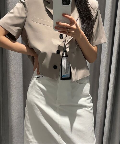 MUSINSA STANDARD WOMAN（ムシンサスタンダードウーマン）の「ウィメンズ CP マキシスカート [ホワイト]（スカート・レディース・その他・LARGE/MEDIUM/SMALL/X-SMALL/X-LARGE）」の5枚目の写真