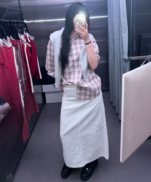 MUSINSA STANDARD WOMAN（ムシンサスタンダードウーマン）の「ウィメンズ CP マキシスカート [ホワイト]（スカート・レディース・その他・LARGE/MEDIUM/SMALL/X-SMALL/X-LARGE）」の2枚目の写真