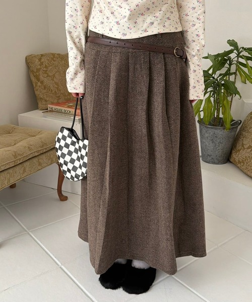 プリーツロングスカート ジャケット セットアップ（セットアップ