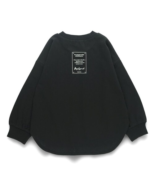 BRANSHES（ブランシェス）の「BIGシルエット長袖Tシャツ（Tシャツ/カットソー・キッズ・オフホワイト/ブラック/その他・140/120/80/110/90/100/150/130）」の2枚目の写真