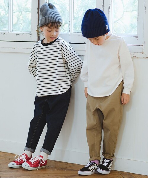 BRANSHES（ブランシェス）の「BIGシルエット長袖Tシャツ（Tシャツ/カットソー・キッズ・オフホワイト/ブラック/その他・140/120/80/110/90/100/150/130）」の19枚目の写真