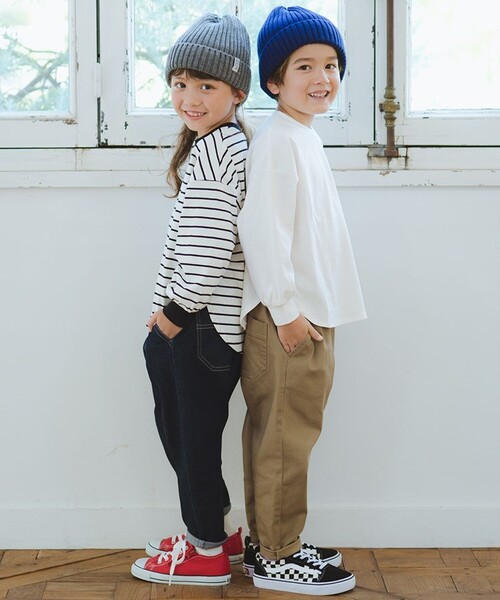 BRANSHES（ブランシェス）の「BIGシルエット長袖Tシャツ（Tシャツ/カットソー・キッズ・オフホワイト/ブラック/その他・140/120/80/110/90/100/150/130）」の20枚目の写真