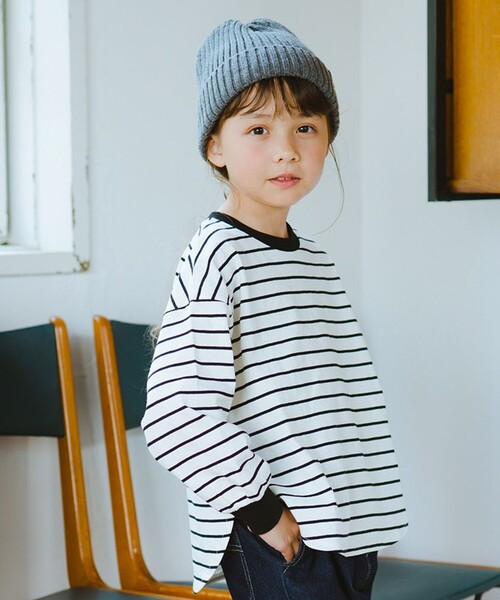 BRANSHES（ブランシェス）の「BIGシルエット長袖Tシャツ（Tシャツ/カットソー・キッズ・オフホワイト/ブラック/その他・140/120/80/110/90/100/150/130）」の14枚目の写真