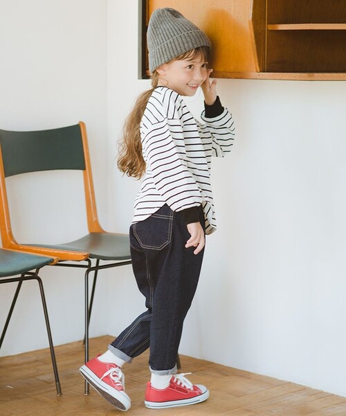 BRANSHES（ブランシェス）の「BIGシルエット長袖Tシャツ（Tシャツ/カットソー・キッズ・オフホワイト/ブラック/その他・140/120/80/110/90/100/150/130）」の16枚目の写真