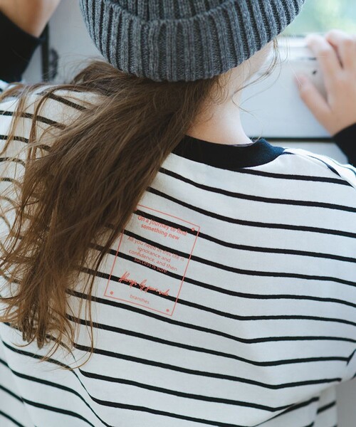 BRANSHES（ブランシェス）の「BIGシルエット長袖Tシャツ（Tシャツ/カットソー・キッズ・オフホワイト/ブラック/その他・140/120/80/110/90/100/150/130）」の5枚目の写真