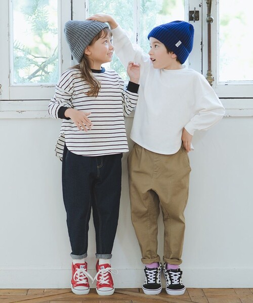 BRANSHES（ブランシェス）の「BIGシルエット長袖Tシャツ（Tシャツ/カットソー・キッズ・オフホワイト/ブラック/その他・140/120/80/110/90/100/150/130）」の6枚目の写真