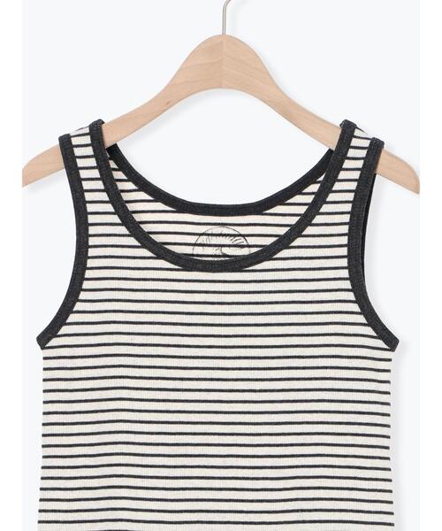 Samansa Mos2(サマンサ モスモス)の「テレコノースリ(Tシャツ/カットソー・レディース・キナリ/ベージュ/チャコールグレー/ブラック・F)」の10枚目の写真