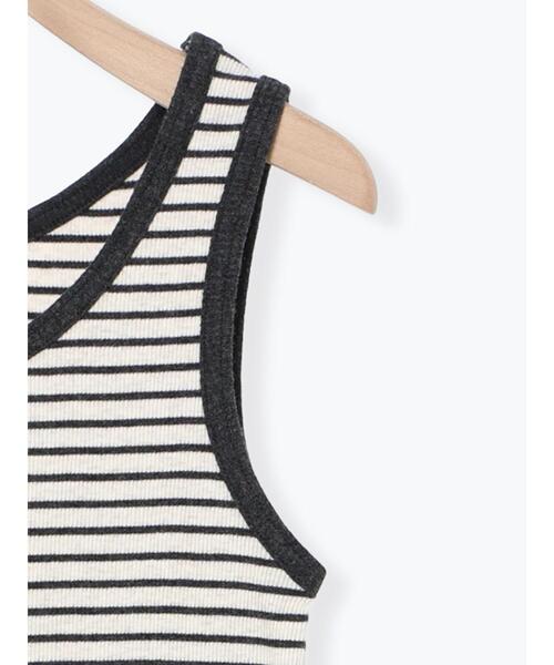 Samansa Mos2(サマンサ モスモス)の「テレコノースリ(Tシャツ/カットソー・レディース・キナリ/ベージュ/チャコールグレー/ブラック・F)」の11枚目の写真