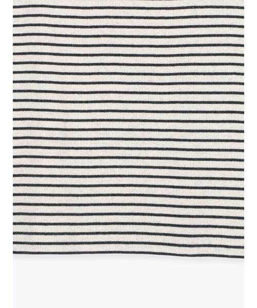 Samansa Mos2(サマンサ モスモス)の「テレコノースリ(Tシャツ/カットソー・レディース・キナリ/ベージュ/チャコールグレー/ブラック・F)」の8枚目の写真