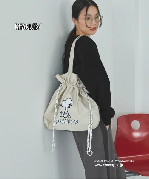 SNOOPY（スヌーピー）の「ＳＮＯＯＰＹコラボＢＡＧ（トートバッグ・レディース・ベージュ/キャメル/チャコールグレー・フリー）」の8枚目の写真