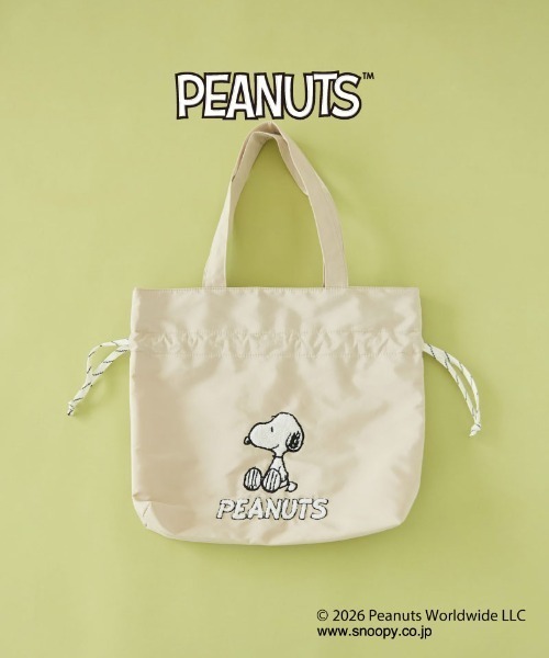 SNOOPY（スヌーピー）の「ＳＮＯＯＰＹコラボＢＡＧ（トートバッグ・レディース・ベージュ/キャメル/チャコールグレー・フリー）」の15枚目の写真