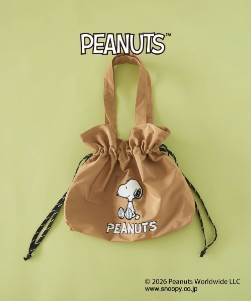 SNOOPY（スヌーピー）の「ＳＮＯＯＰＹコラボＢＡＧ（トートバッグ・レディース・ベージュ/キャメル/チャコールグレー・フリー）」の16枚目の写真