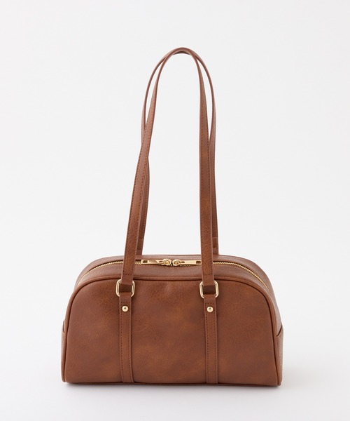 one after another NICE CLAUP（ワンアフターアナザーナイスクラップ）の「ドロスト付きスクエアバッグ（ボストンバッグ・レディース・ピンク/ブラウン/ブラック/アイボリー・FREE）」の14枚目の写真