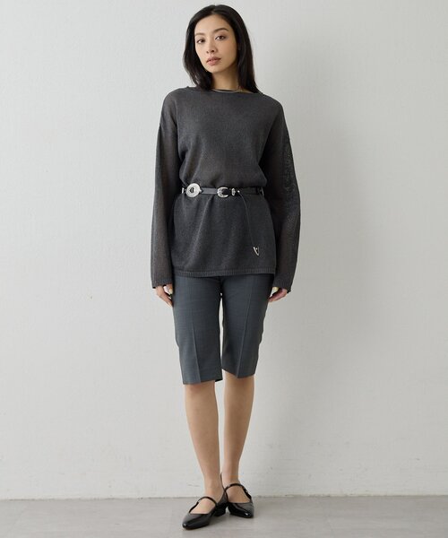 Whim Gazette(ウィムガゼット)の「ハーフストレッチパンツ(その他パンツ・レディース・ブラック/グレー・38/36)」の11枚目の写真