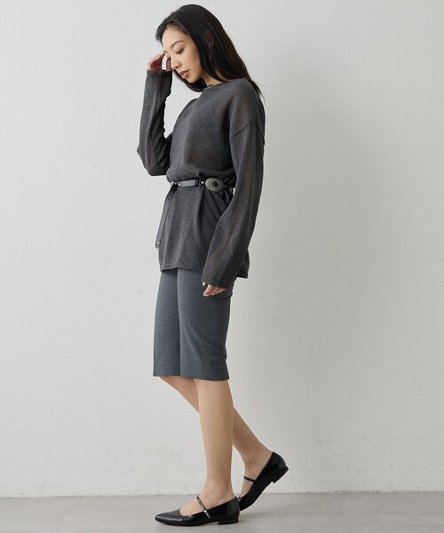 Whim Gazette(ウィムガゼット)の「ハーフストレッチパンツ(その他パンツ・レディース・ブラック/グレー・38/36)」の13枚目の写真