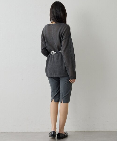 Whim Gazette(ウィムガゼット)の「ハーフストレッチパンツ(その他パンツ・レディース・ブラック/グレー・38/36)」の14枚目の写真