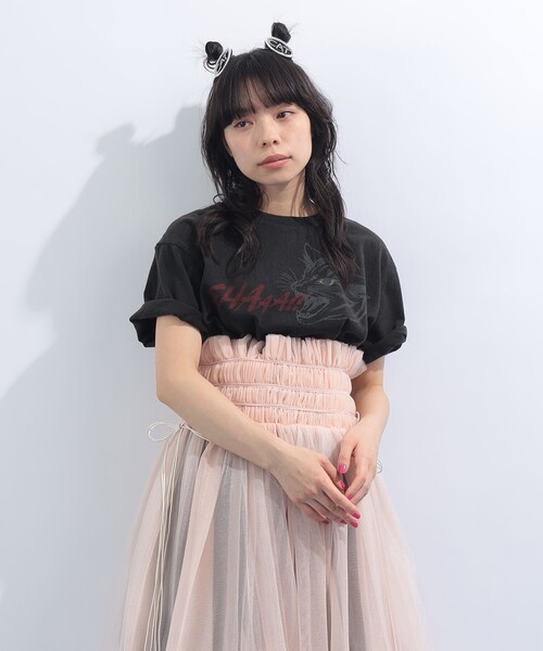 mmts(マミタス)の「SHAAA Tシャツ 旅行 レイヤード 洗濯可能 主役トップス ライブ(Tシャツ/カットソー・レディース・ブラック/ホワイト・S/M/L/XL)」の17枚目の写真