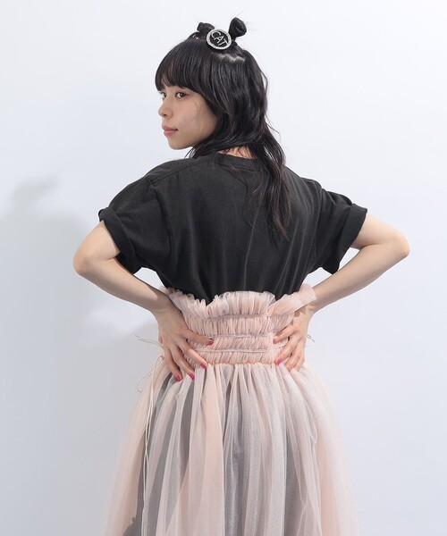 mmts(マミタス)の「SHAAA Tシャツ 旅行 レイヤード 洗濯可能 主役トップス ライブ(Tシャツ/カットソー・レディース・ブラック/ホワイト・S/M/L/XL)」の18枚目の写真
