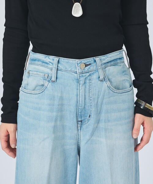 Healthy denim（ヘルシーデニム）の「【Healthy DENIM】Wild Ginger ワイドデニム（デニムパンツ・レディース・ネイビー/ライトブルー・32/36/38/34）」の10枚目の写真