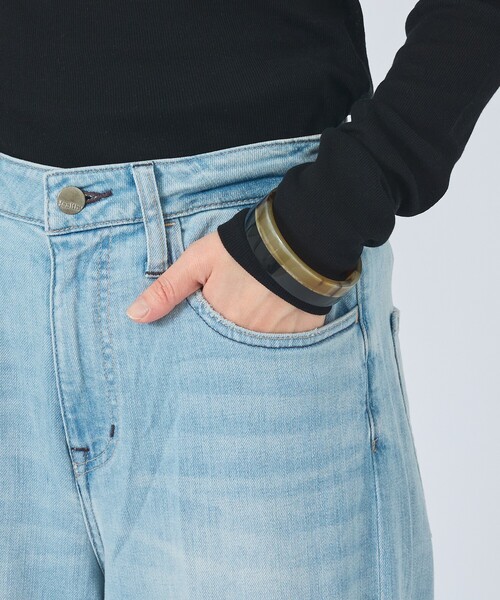 Healthy denim（ヘルシーデニム）の「【Healthy DENIM】Wild Ginger ワイドデニム（デニムパンツ・レディース・ネイビー/ライトブルー・32/36/38/34）」の11枚目の写真